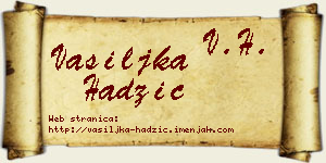 Vasiljka Hadžić vizit kartica